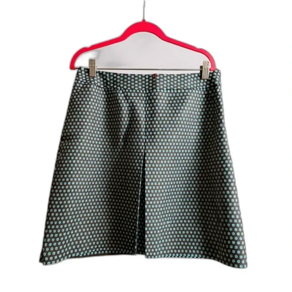 Ann Taylor LOFT NWT Skirt Sz 10 • Blue Black Geometric A-line Work wear - Picture 2 of 6